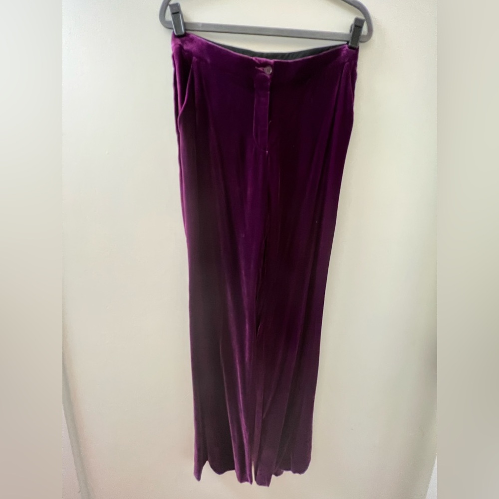 NWT Alberta Ferretti Velvet Purple Trousers
